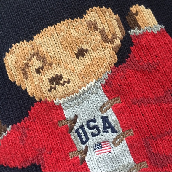 Very RARE vintage Polo Ralph Lauren Bear Scarf🧣 - Picture 2 of 8